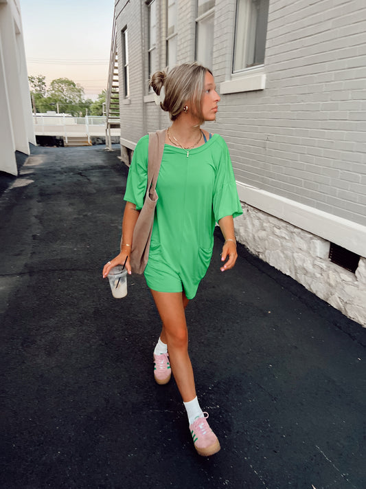 On The Go Romper - Green