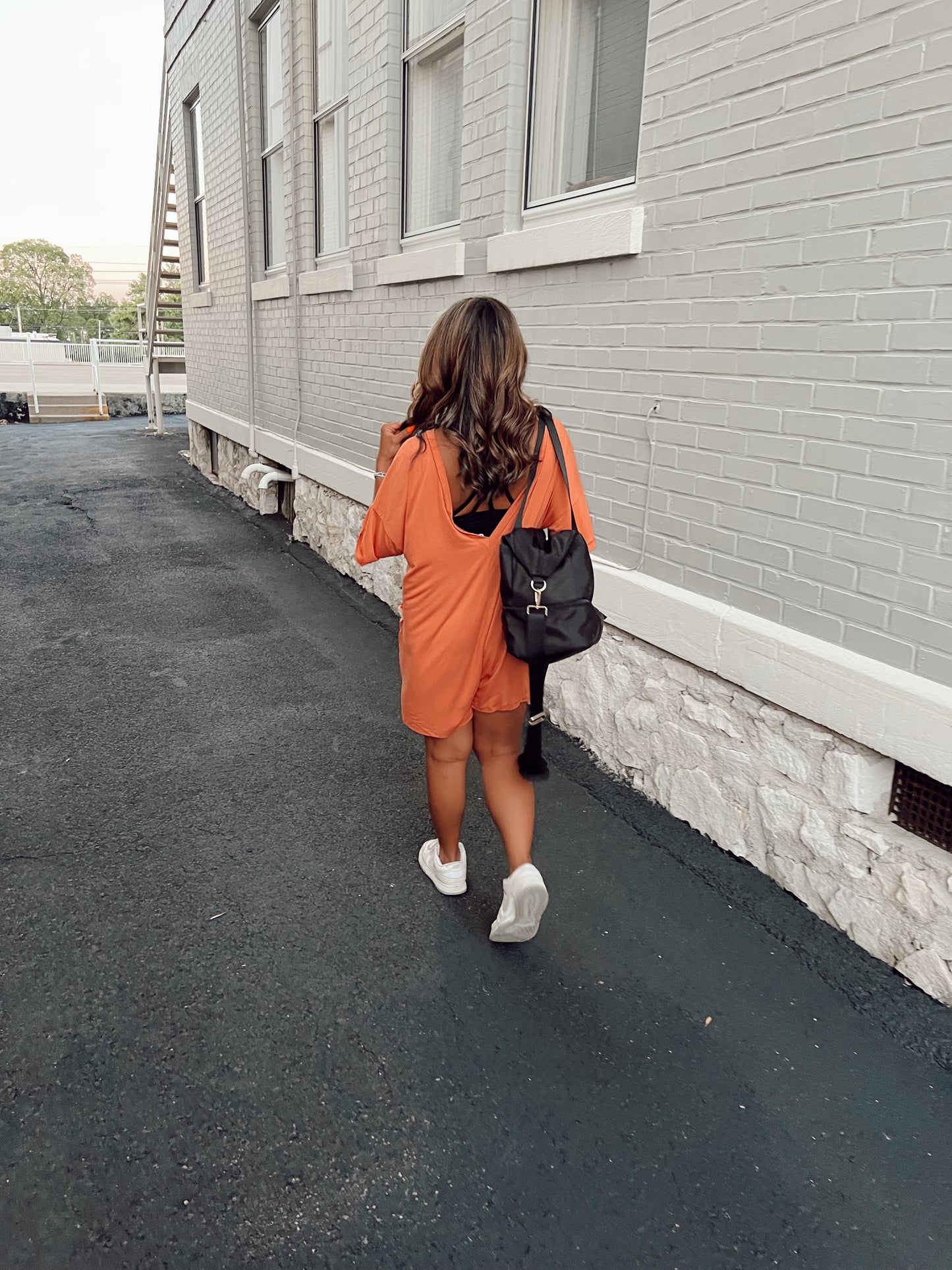 On The Go Romper - Rust