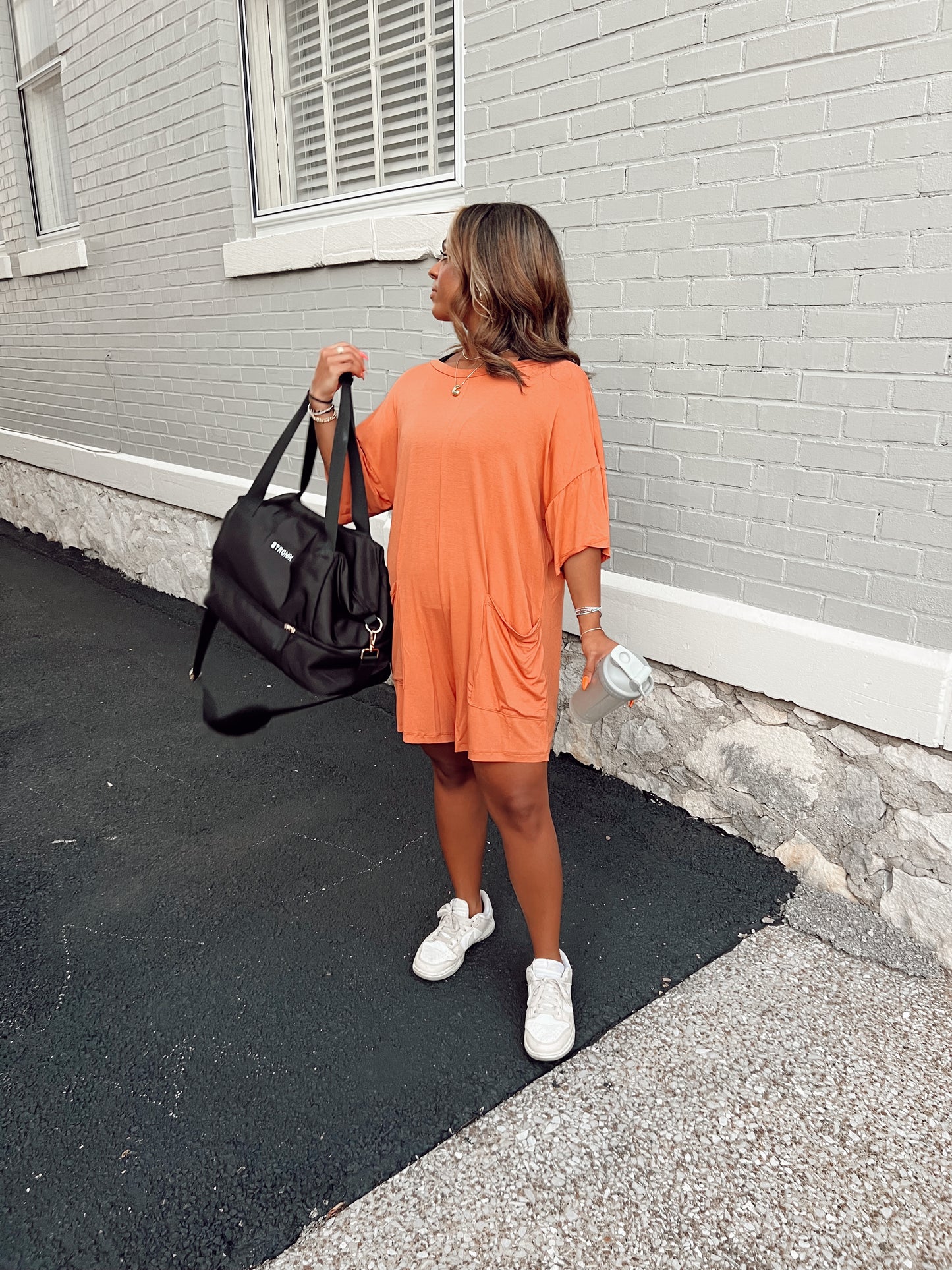 On The Go Romper - Rust